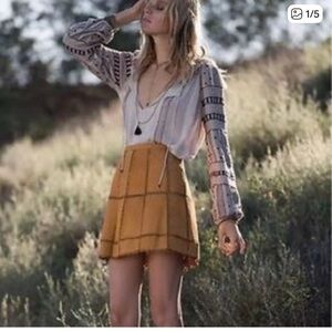 Free People piece out Suede Mini Skirt 4